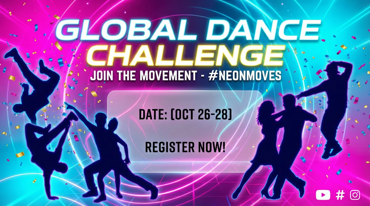 全民舞蹈挑战赛活动海报 - 抖阴